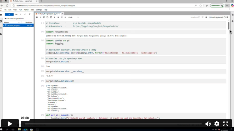 Více informací o "Práce s knihovnou Norgatedata"